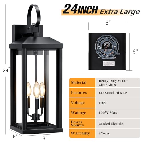 17" Large Outdoor Wall Lights Exterior 2Pack WL211B