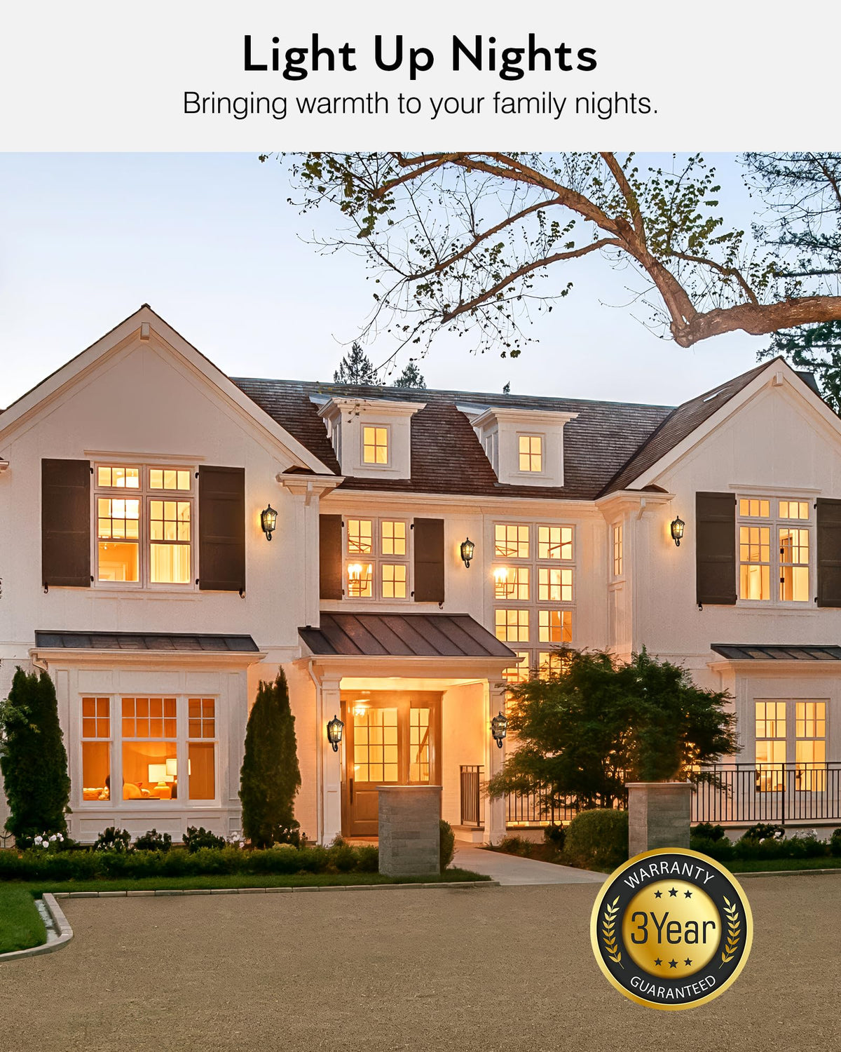 Outdoor Lights for Porch (Black(Gold Trim) / Up 1-Pack)