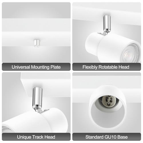 Track Lighting Plug in (White / 30" 5-Light Track Lighting)