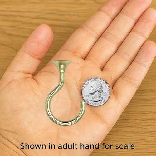 Heavy Duty Ceiling Hooks for Hanging Plants 2 Pack (Gold)
