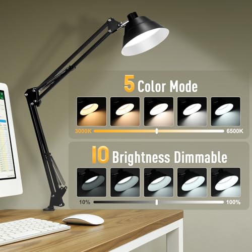 Led Desk Lamp for Home Office (Black)