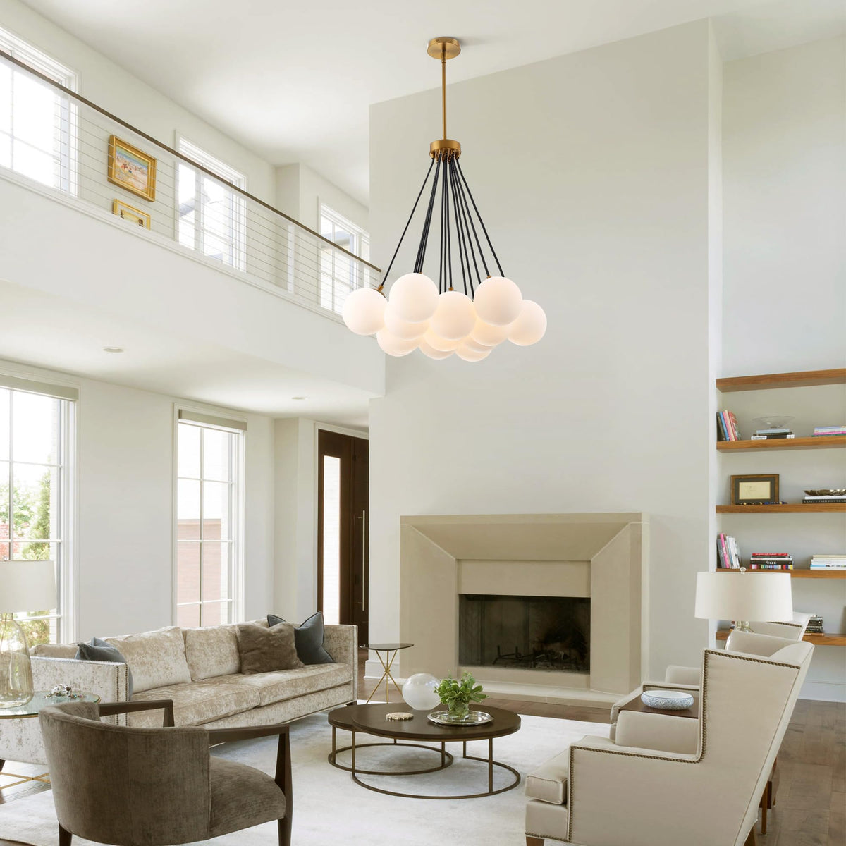 Modern Sputnik Chandelier (Gold-13 Light / 26 3/8")