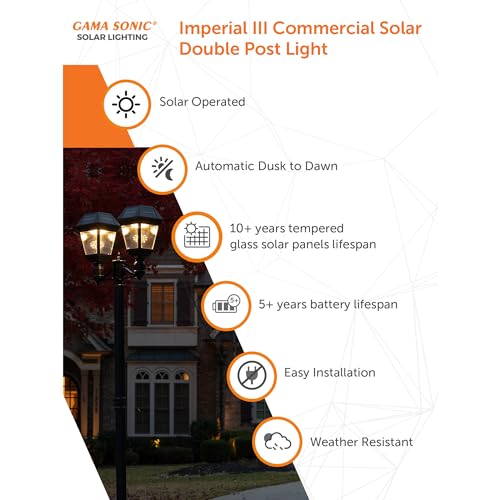 Imperial III Solar Post Light