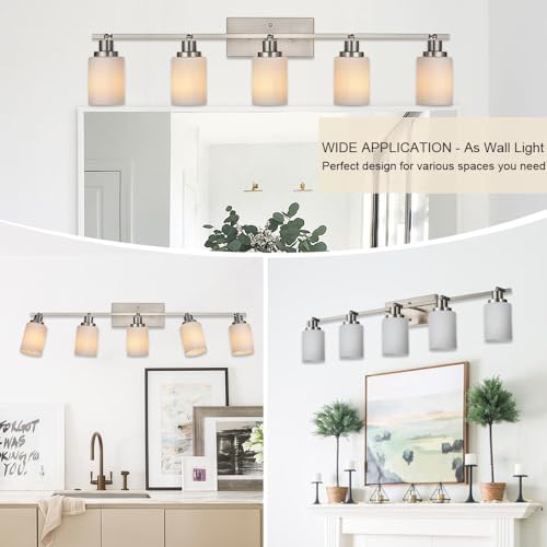 5 Lights Complete Track Lighting Kits in Brushed Nickel (Brushed Nickel / 5-Lights)