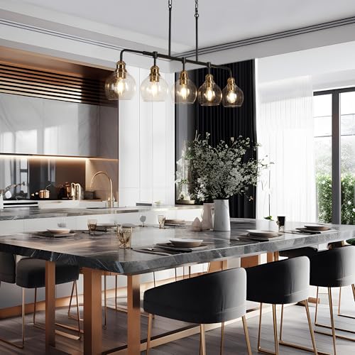 Linear Chandelier Kitchen Island Light