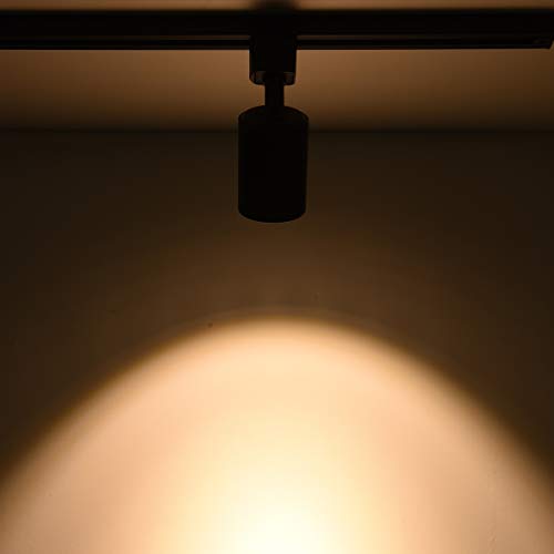 6 Pack H Type LED Track Lighting Heads 6.5W 3000K Warm White Black (3000K Warm White)