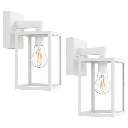 Outdoor Wall Light Fixture (White)