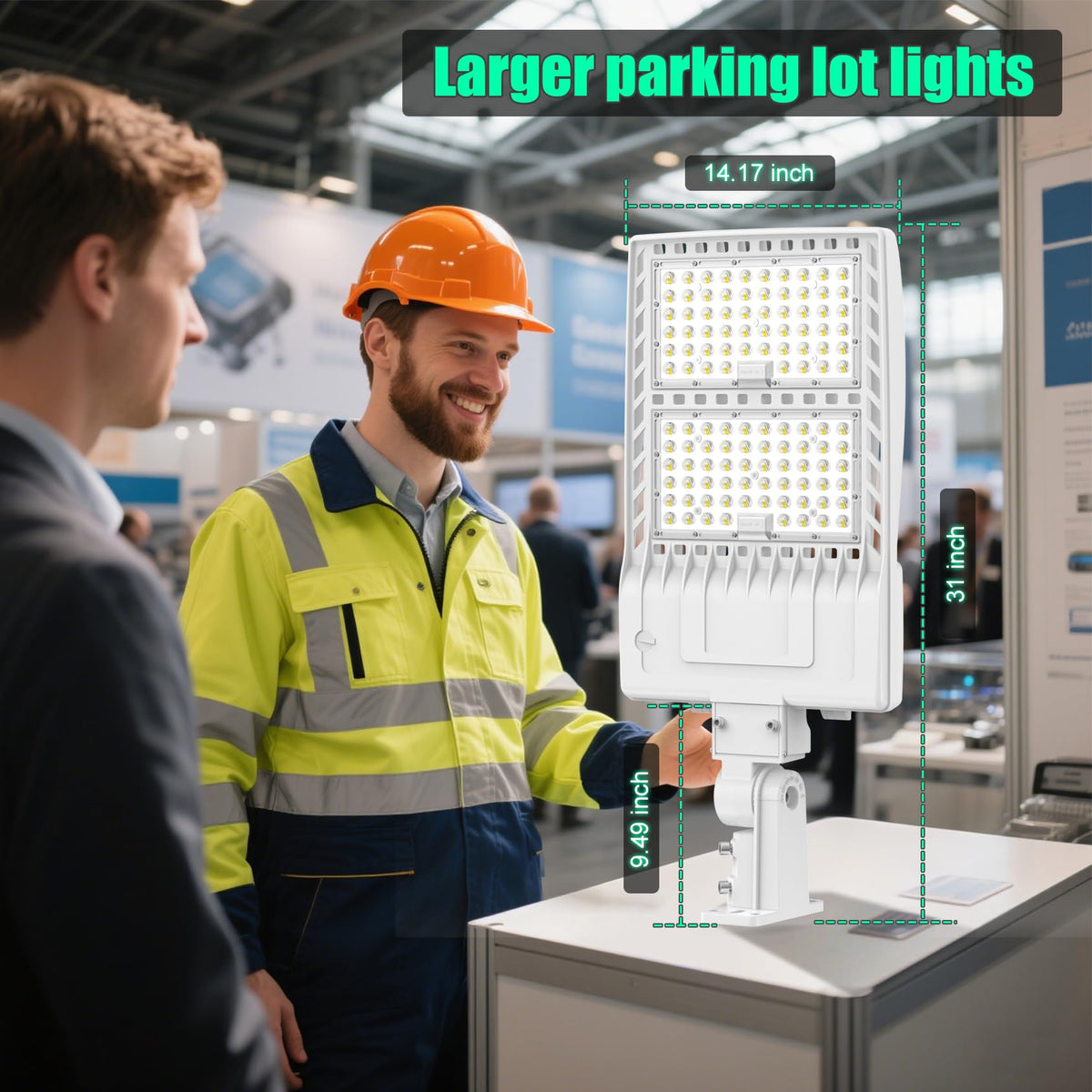 400W LED Parking Lot Lights Arm & Slip Fitter Mount Dusk to Dawn UL Listed (400W)
