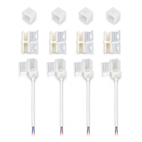 led Strip connectors 12 Pack 2 Pin 10mm Solderless LED Tape Lights
