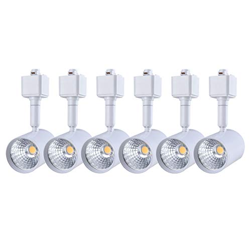 6 Pack H Type LED Track Lighting Heads 6.5W 4000K Neutral White (4000K Neutral White)