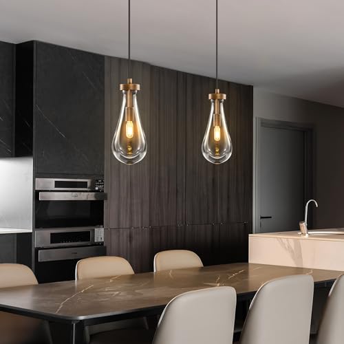 Set of 2 Raindrop Pendant Lights (Brown / Set of 2)