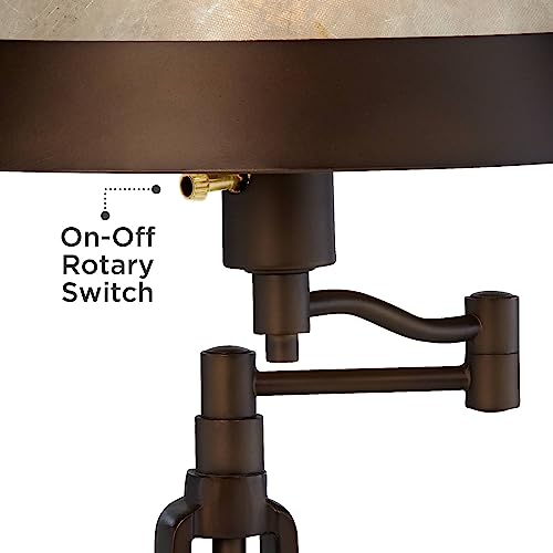 Samuel 21 1 4" High Desk Lamps Set of 2 Swing Arm Socket USB Bronze Brown (Bronze - Set of 2 - Smart Sockets Included)