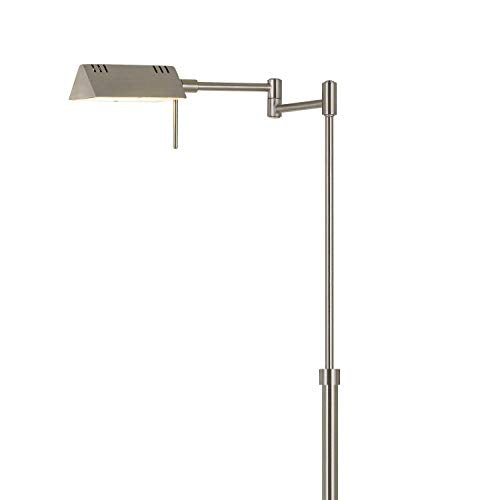 Benjara 10W LED Adjustable Metal Floor Lamp with Swing Arm