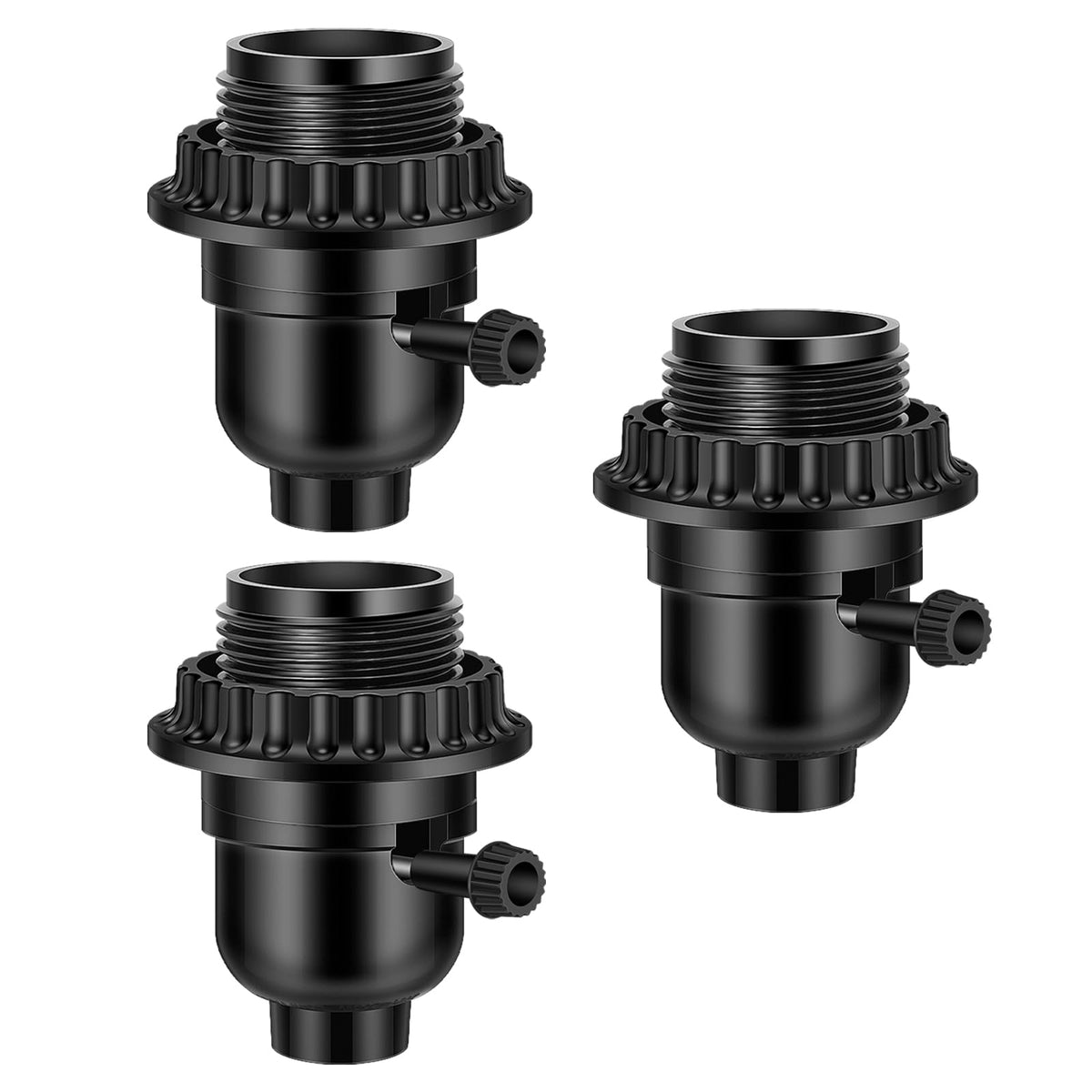 UL Listed E26 Light Socket (Black)