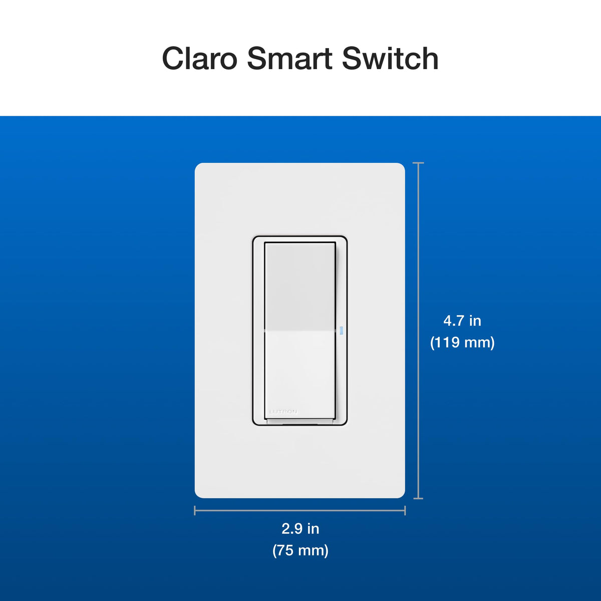 Claro 3 Way Smart Switch Kit; Switch (White / 1 Pack / Claro Smart Switch w/Wallplate + Remote)
