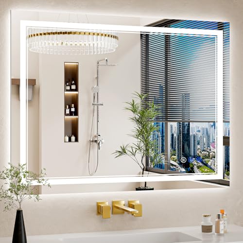 32"x40" LED Bathroom Mirror with Lights (32"L x 40"W)