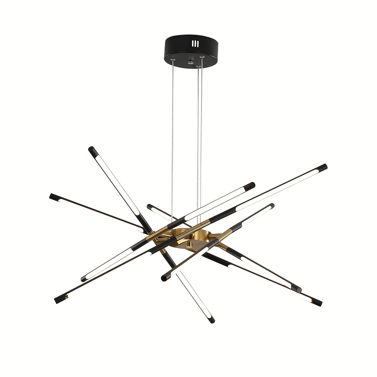 Black and Gold Chandelier (12Head-Non-Dimmable)