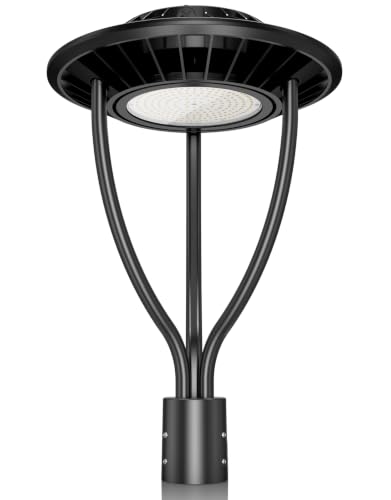 LED Post Top Light ETL Listed 60W 48W 36W Adjustable Outdoor Pole Lights with Photocell IP65 Waterproof Post LED Fixture 5000K for Garden Yard Street Lighting