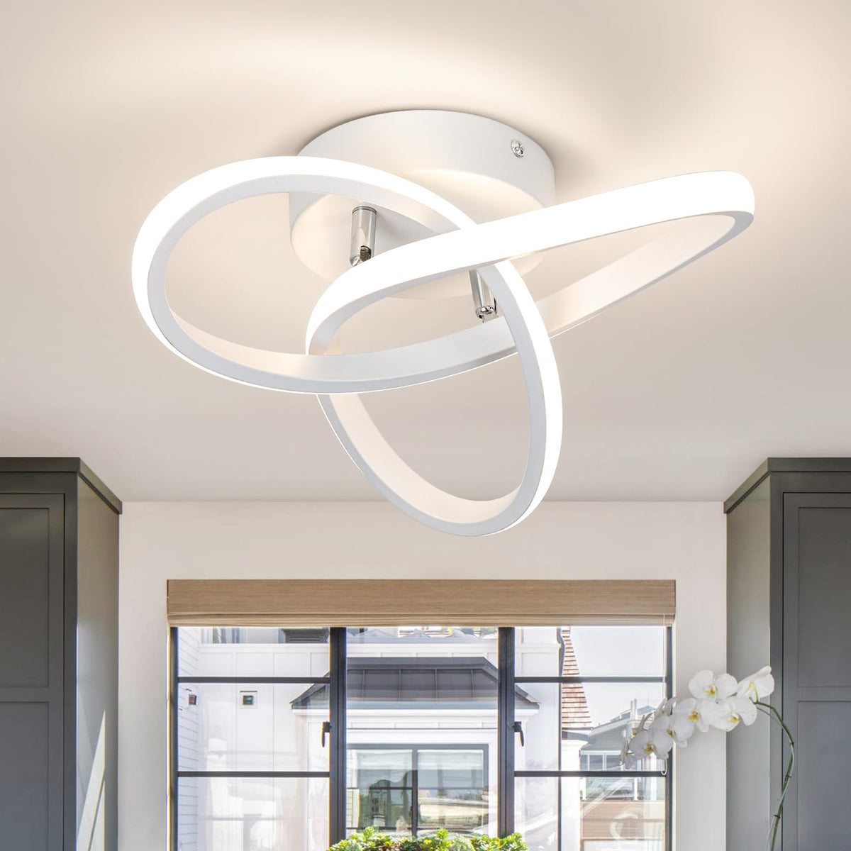 Modern Led Ceiling Light Fixtures (White, 4500K)