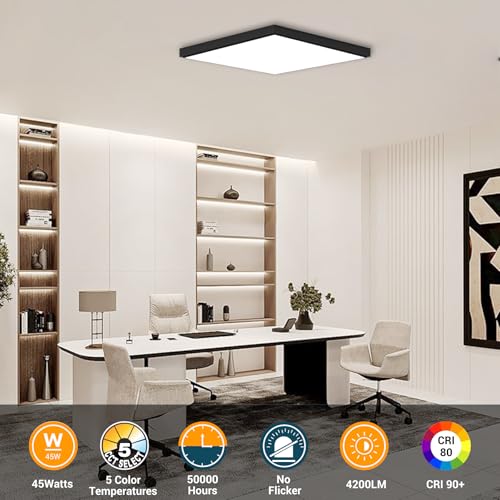2'x2'4200 Lumen 6 Pack LED Flat Panel (Black 6 Pack / 2x2 Feet)