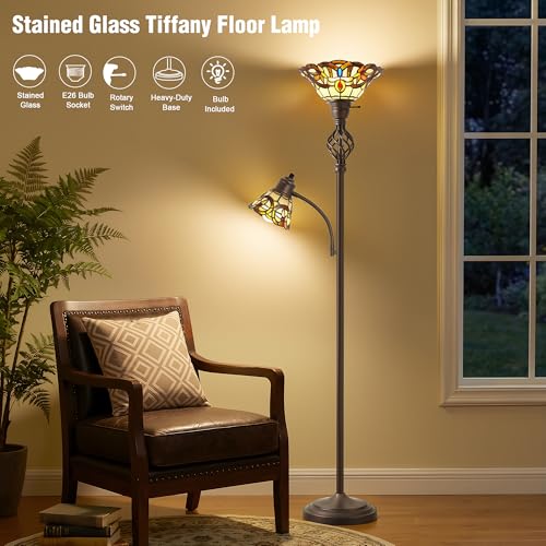 Torchiere Floor Lamp for Living Room (Multicolored 2)