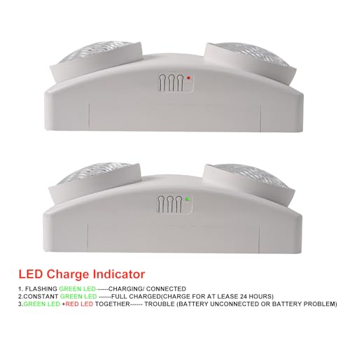 3hours LED Emergency Light with 1.0 Meter Plug (Round(3Hours) / White)