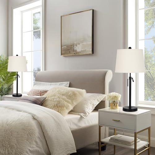 Adjustable Height Table Lamps Set of 2