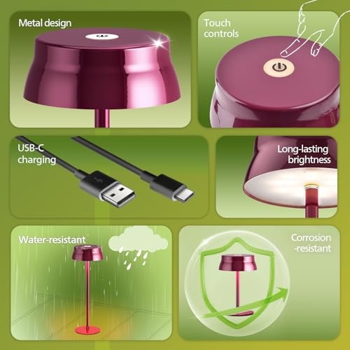 Cordless Table Lamp (Red)