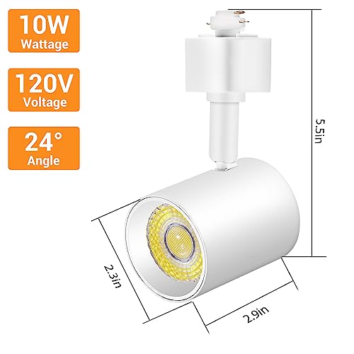 12 Pack 5 Color LED Track Lighting Heads H Type Track Light Heads Dimmable (White / 12 Pack)