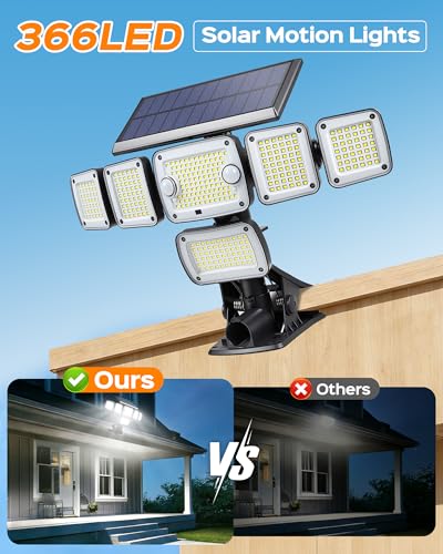 Solar Flood Lights Outdoor (Clamp / 1Pack)