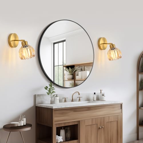 Wall Sconces Vintage Fixture Light (Tulip Amber / 2 PACK)