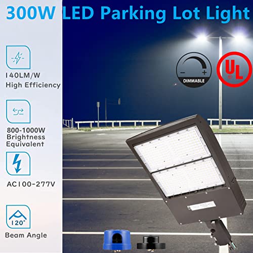 300W Dimmable LED Parkig Lot Light with Slip Fitter