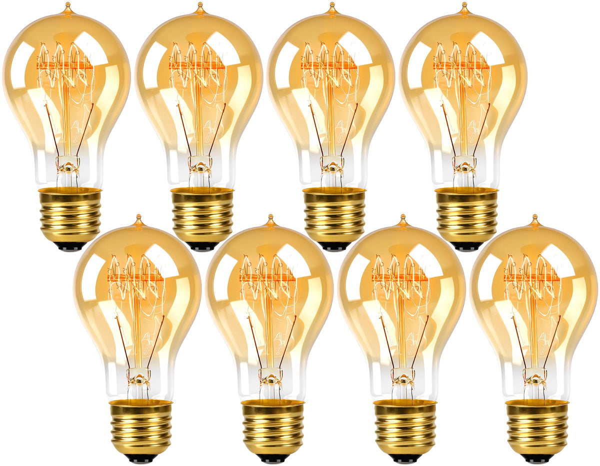A19 Edison Light Bulbs 60w (60w-8PCS)