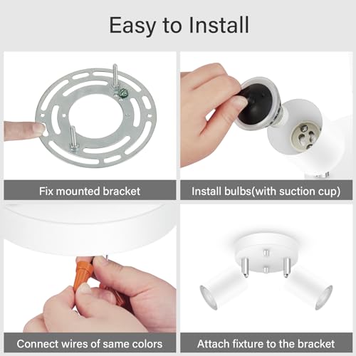 LED 2 Light Track Lighting Kit (2 Light-White)