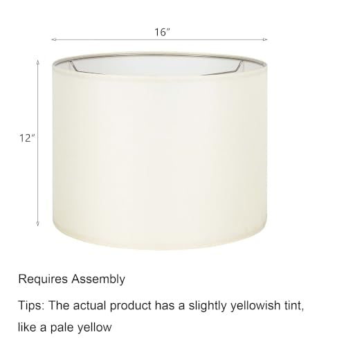 Lampshades Require Assembly (Cream White / 16x16x12)