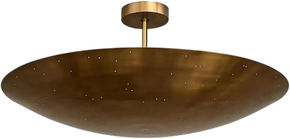 Mid Century Modern Brass Ceiling Light Fixture
