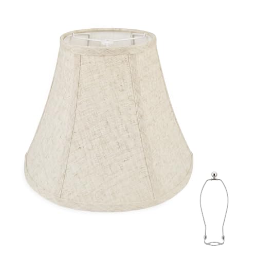 1 Pack Beige Natural Linen Bell Lamp Shade (Beige / Medium - 6.5×13×10 in)