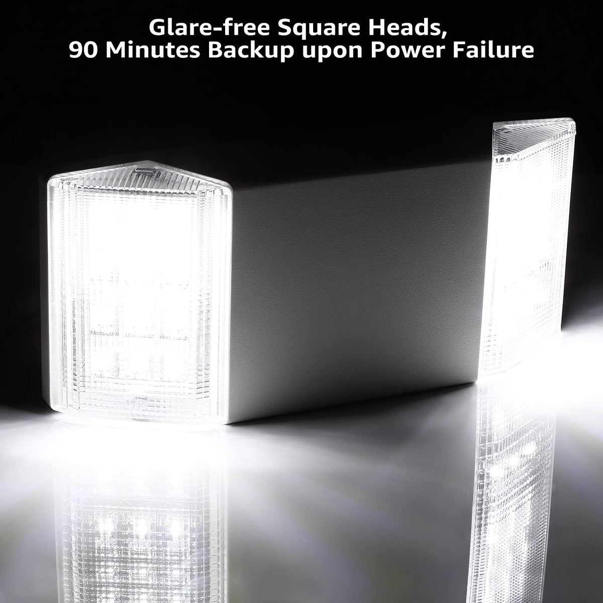 6 Pack LED Emergency Lighting with Battery Backup White (Off-White)