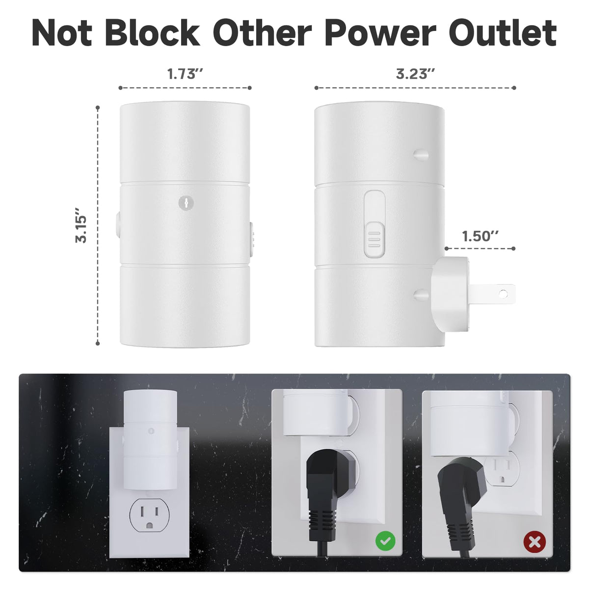 Night Lights Plug into Wall (White-Warm White/Neutral White/Cool White / 6 Pack)