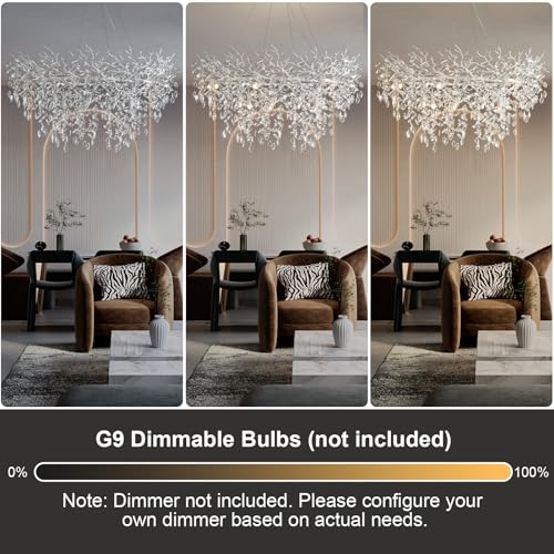 47" Silver Tree Branch Chandelier (Silver / Round-D47.2")