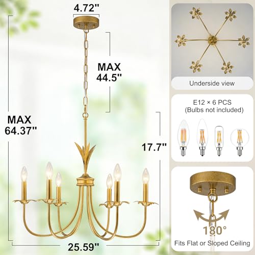 Flower Farmhouse Chandeliers for Dining Room Light Fixture
