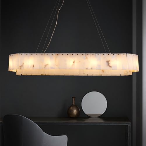 L54in Alabaster Chandelier for Dining Room (L54in)