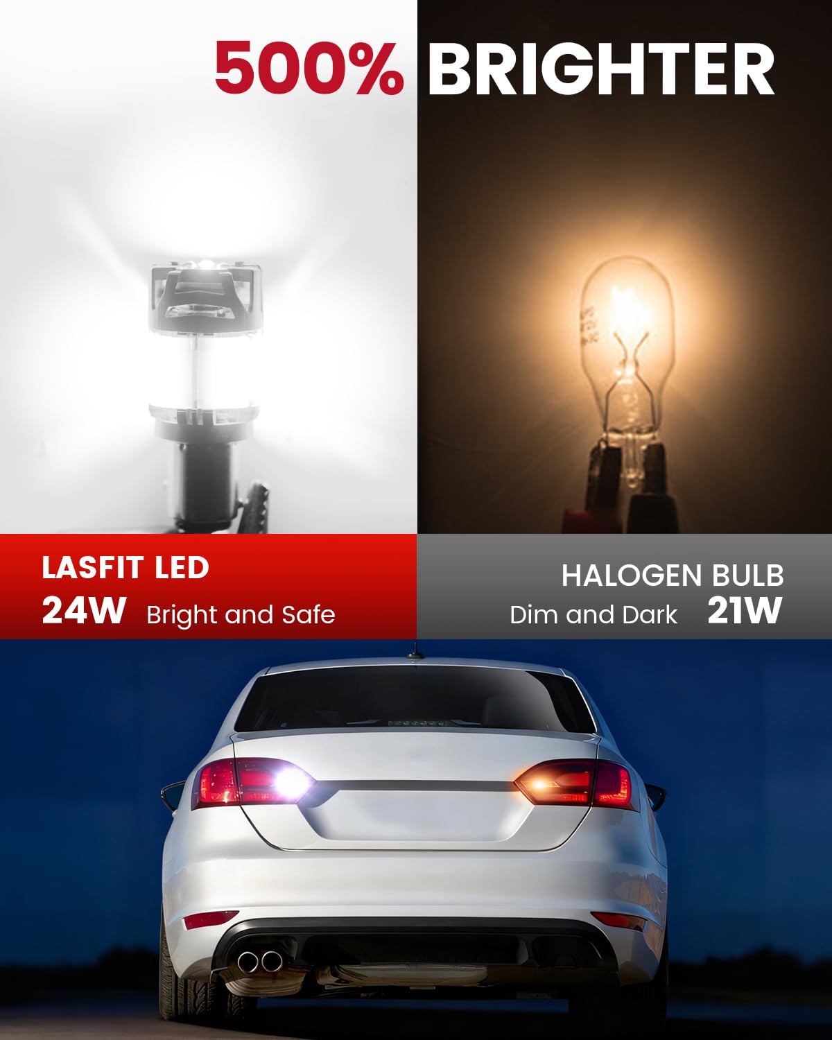 D2 1156 LED Bulb Reverse Backup Lights 7506 White Built in Resistor (White / 1156)