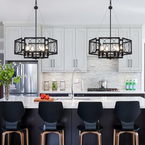 Geometric Farmhouse Chandelier for Dining Room