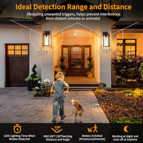 13'' Oil Rubbed Bronze Motion Sensor Outdoor Light Fixtures Wall Mount (13.3'' / Oil-Rubbed Bronze)