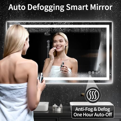 48"x32" LED Bathroom Mirror with Lights (48"L x 32"W)