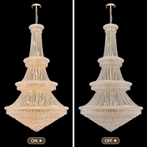 Extra Large High Ceiling Chandelier (Gold / D47")