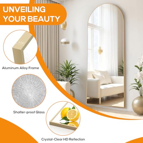 Arched Mirror Full Length (Classic Gold-arched / 64"L x 21"W)