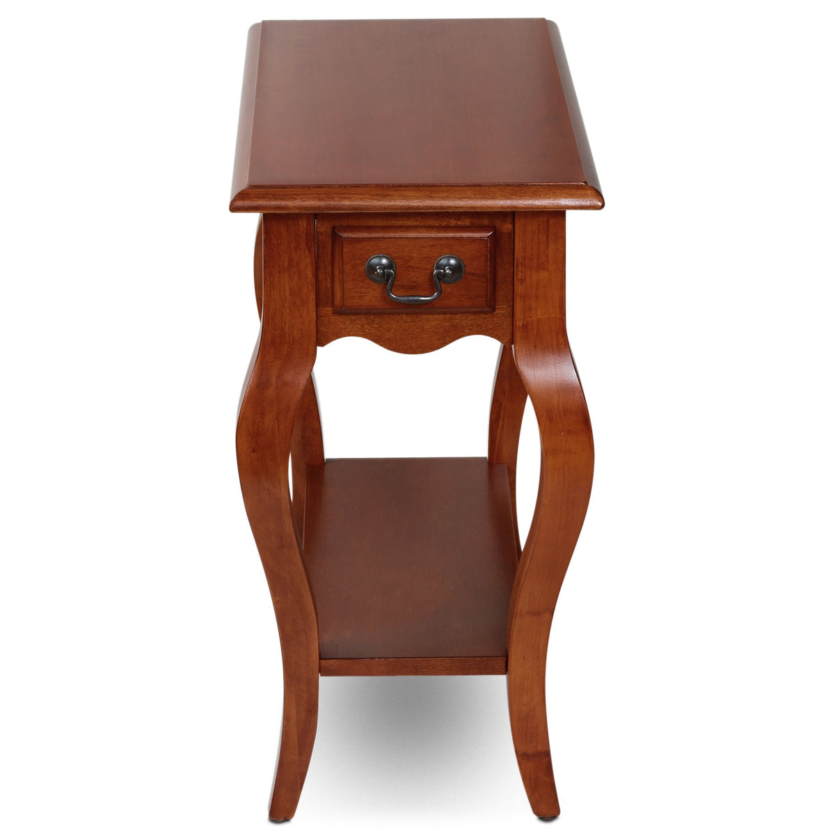 Wave End Table (Brown Cherry)