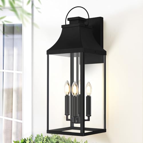 25 Inch Extra Large Outdoor Wall Sconce (No Sensor / 25 Inch)